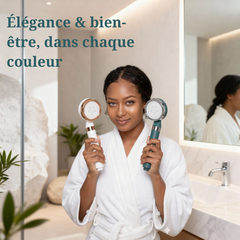 Pommeau de douche filtrant + vitamine C